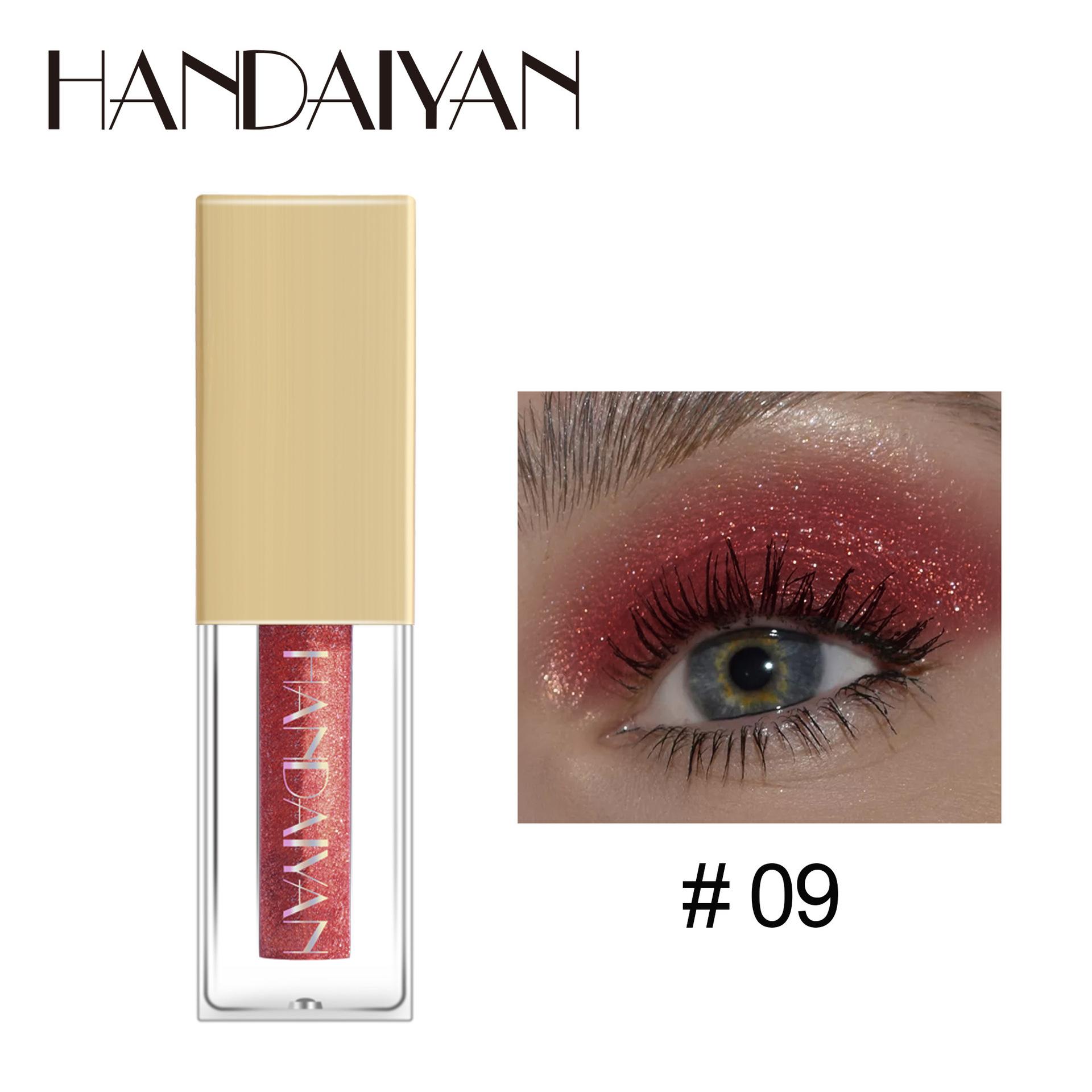 

HANDAIYAN Pearl Light Liquid Eye Shadow Liquid 12-цветная русалка Ji Ji Европейская и американская тонкая жидкость для теней для век 09