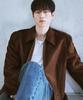 Draw Fit Crescent Suede Jacket [Chestnut Brown]