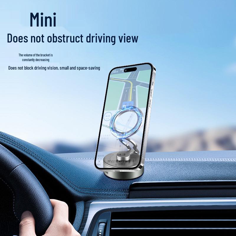 Foldable Rotatable Car Vacuum Mount & Magnetic Phone Holder