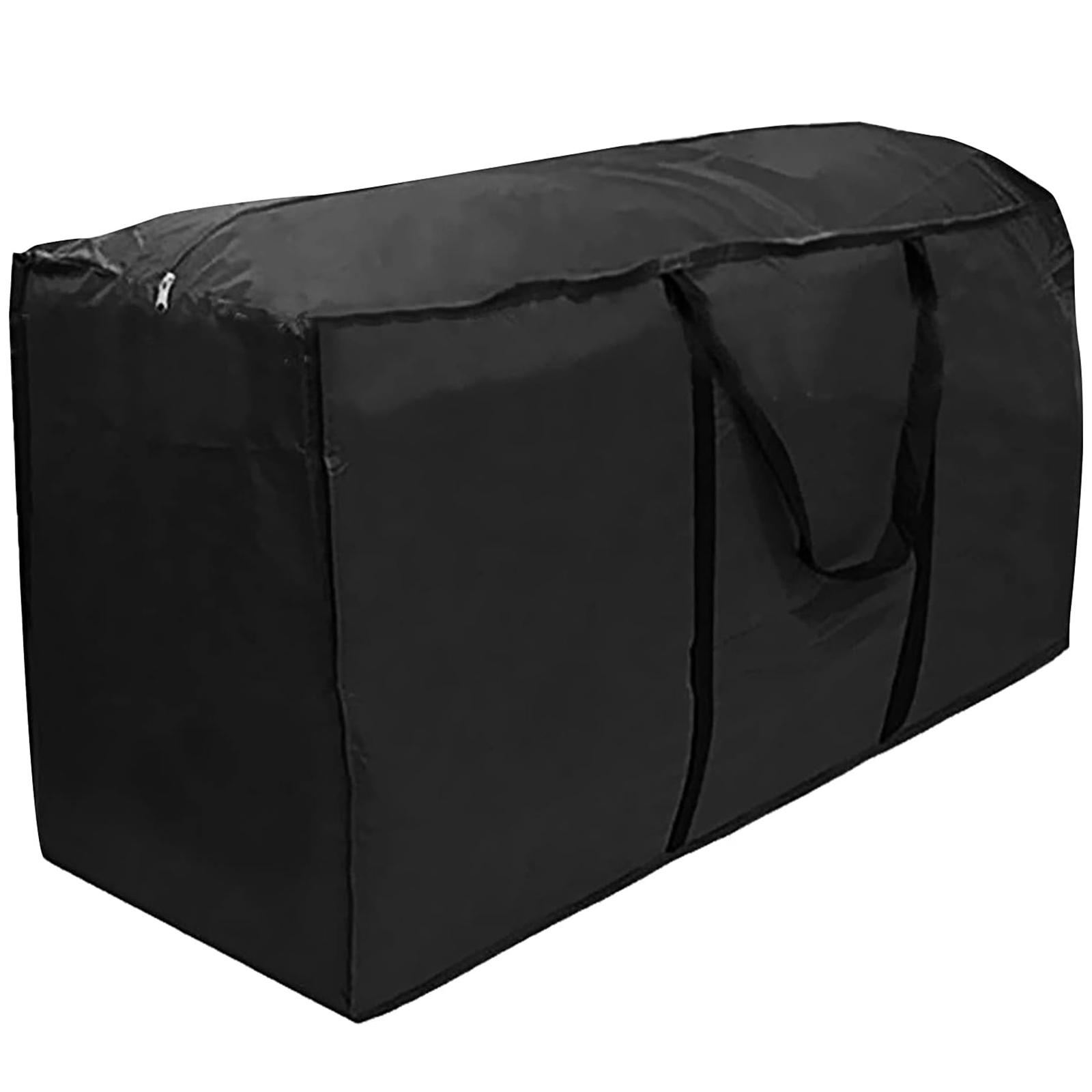 

Garden Furniture Cushion Storage Bag 210D Oxford Waterproof Christmas Tree Storage Bag With Handle For Blankets Cushions Tents Patio black68 x 30 x 20in