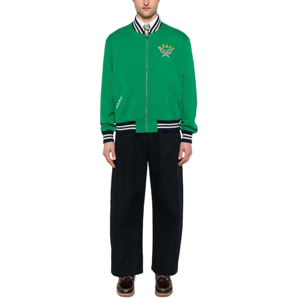 Polo Ralph Lauren Letter Zipper Long Sleeve Baseball Collar Loose Jacket Men Jackets Light-Green 710962235001