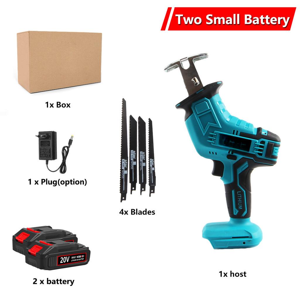 Cordless Electric Reciprocating Saw Adjustable Speed Cutting Bandsaw Wood Metal PVC Pipe Cutting Tool