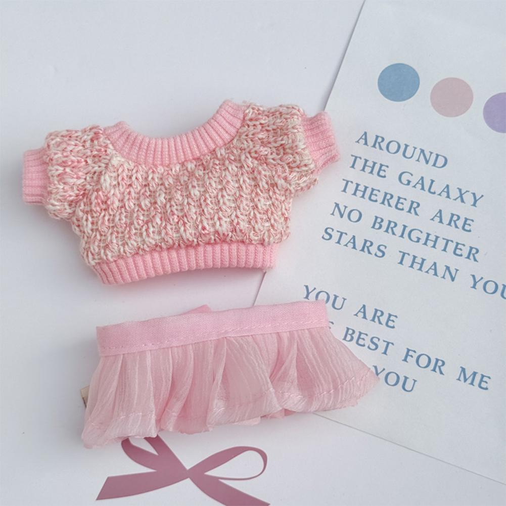 For 17cm Labubu Doll Clothes Fashion Clothes Dresses Doll Clothes Color Match Sweater Dolls Accessories Cute Decoration Little Clothes