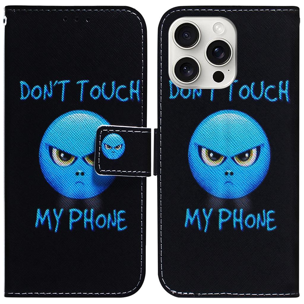 Etui portfelowe na iPhone 16 Pro Max ze wzorem, skórzane etui na telefon z nadrukiem