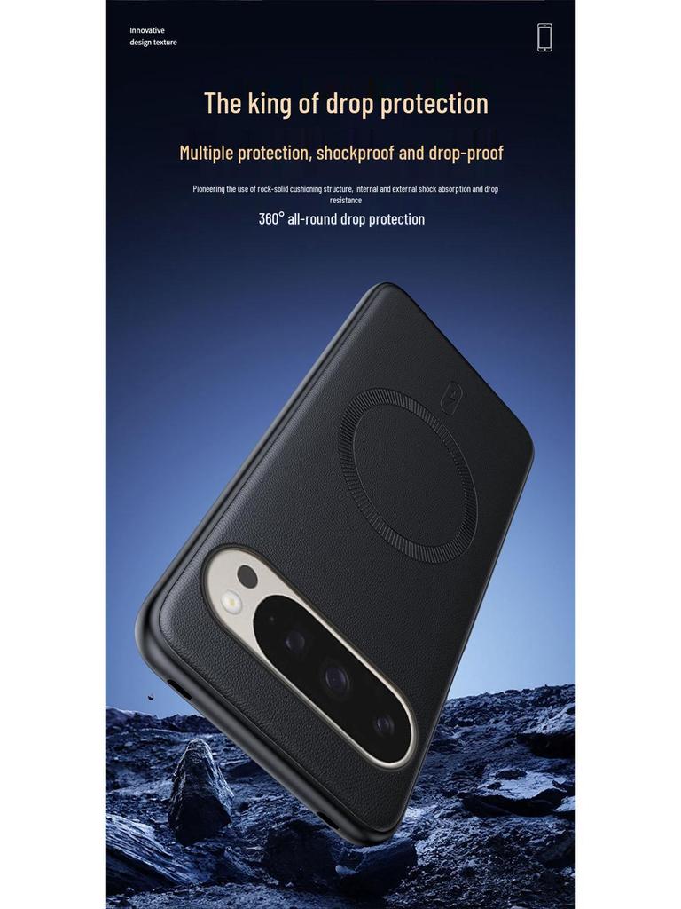 Skórzane etui Google Pixel 10/10XL zapobiegające upadkom
