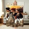 Hogwarts School Crest Flannel Blanket Comfortable Skinfriendly Fleece Blanket For Office Sofa Home Party Decor Memorial Gift