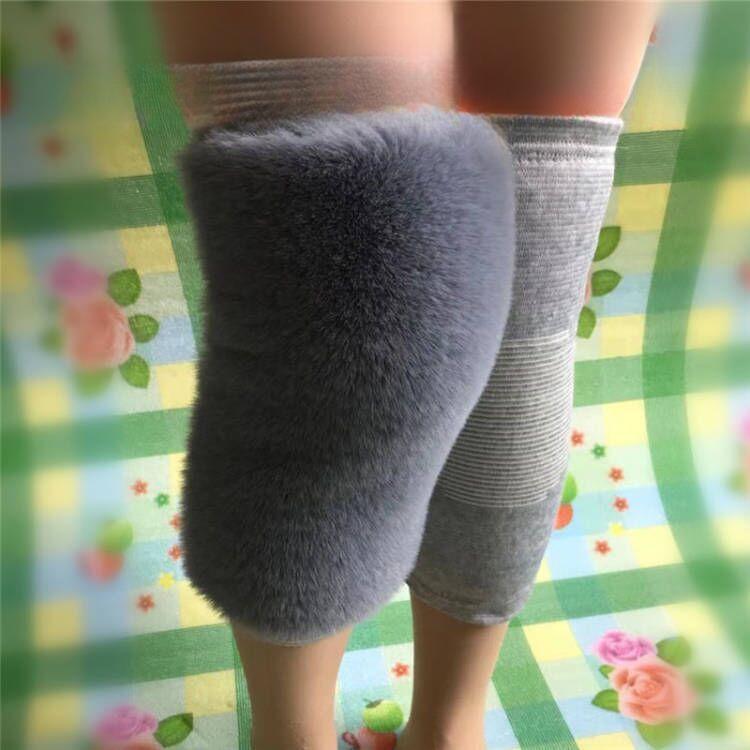 Autumn Winter Thickened Wool-Like Cashmere Knee Warmers Unisex Cold Protection Elderly Leg Protection