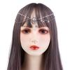 Festive Pearl Photo Props New Year Side Clip Hair Accessories Crystal Head Chain Eyebrows Pendant