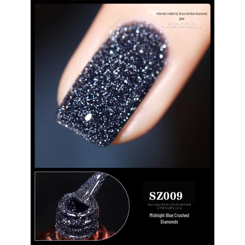 18-Color Ultra Bright Crushed Diamond Glitter Nail Gel Polish