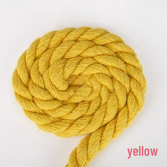 8mm Three-Strand Colored Cotton Rope for DIY Decor and Drawstring Accessories