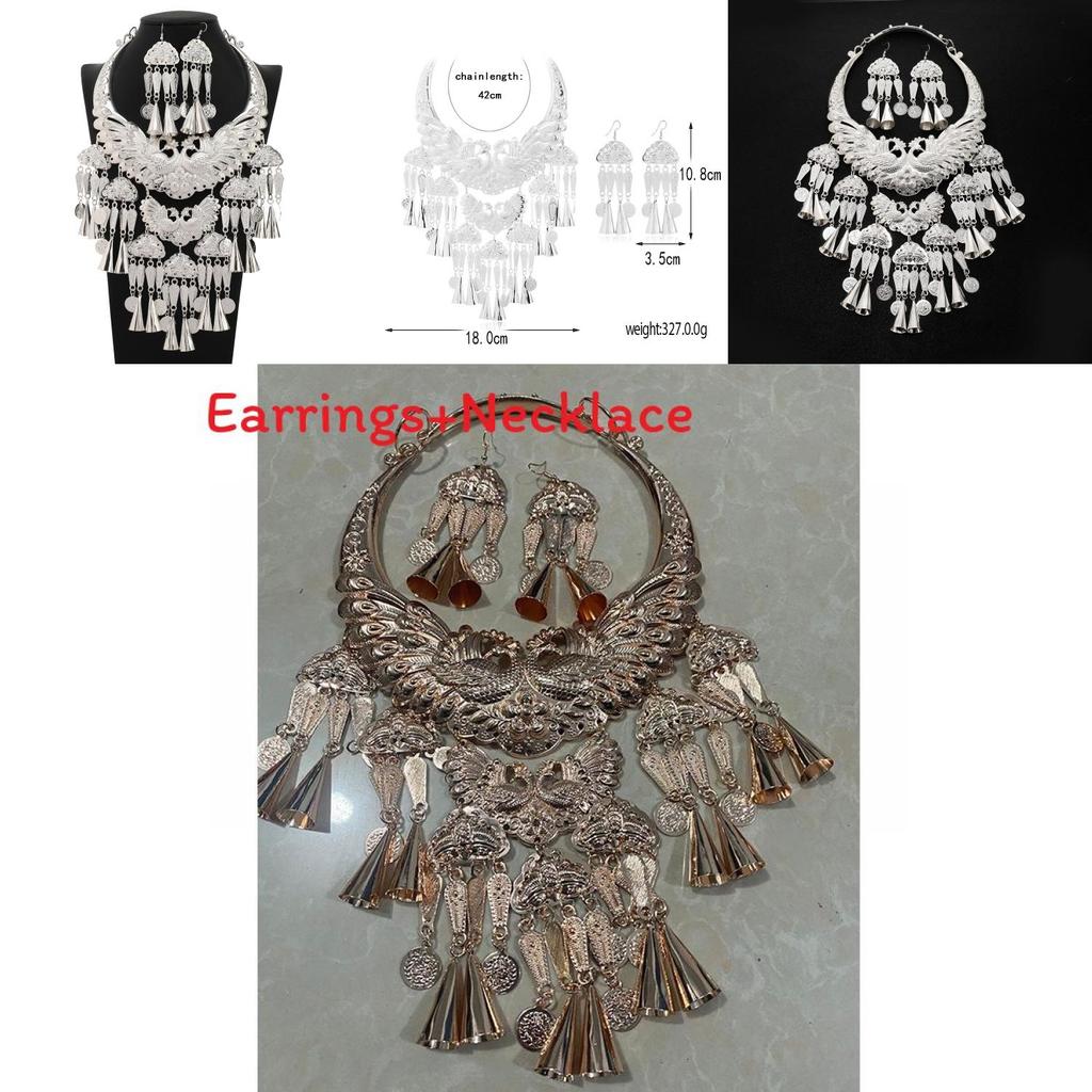 Statement Peacock Pendant Chain With Silver Coating For Vintage Fashion Accessories