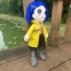 New Coraline Button Eyes Plush Doll Soft Stuffed Rag Toy Horror Movie Figure Collectible Gift For Fans And Kids