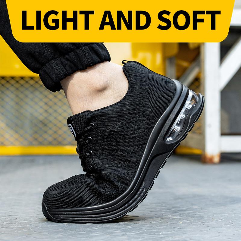 New Styles Men Safety Boots With Steel Toe Cap Anti-smash Work Sneakers Safety Shoes Men Indestructible Work Boots Hiking Shoes