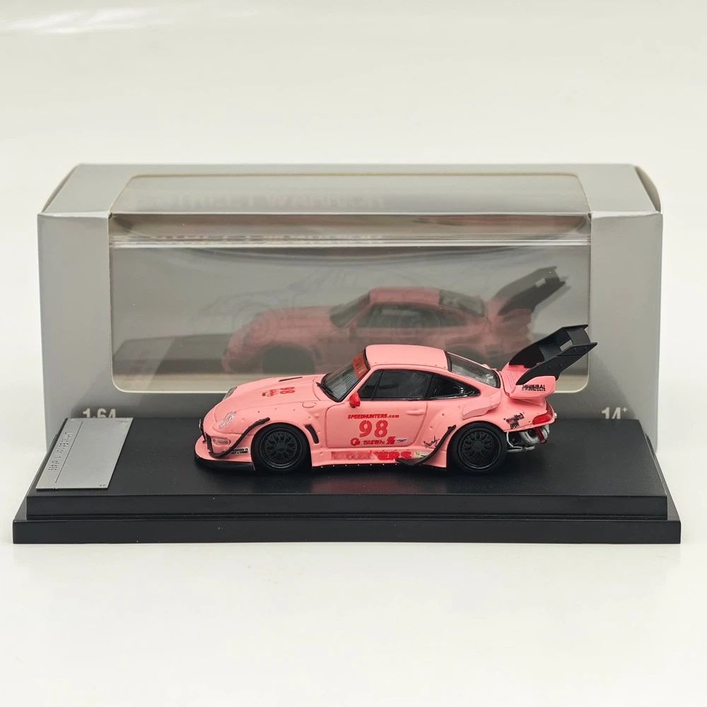 Schalter 1:64 Für 993 Rauh-Welt Begriff #98 #91 Matt Rosa/Grün Diecast Modellauto Miniatur Limitierte Kollektion Spielzeugfahrzeugmodelle gray