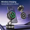 D1W Magnetic Car Phone Holder Wireless Charger 360° Foldable Vacuum Suction Phone Mount Stand - Black