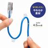 SANWA SUPPLY Category 7 LAN Cable (Slim, Flexible, Anti-Snatch Connector, 2m, Blue) KB-SL7YS-02BL