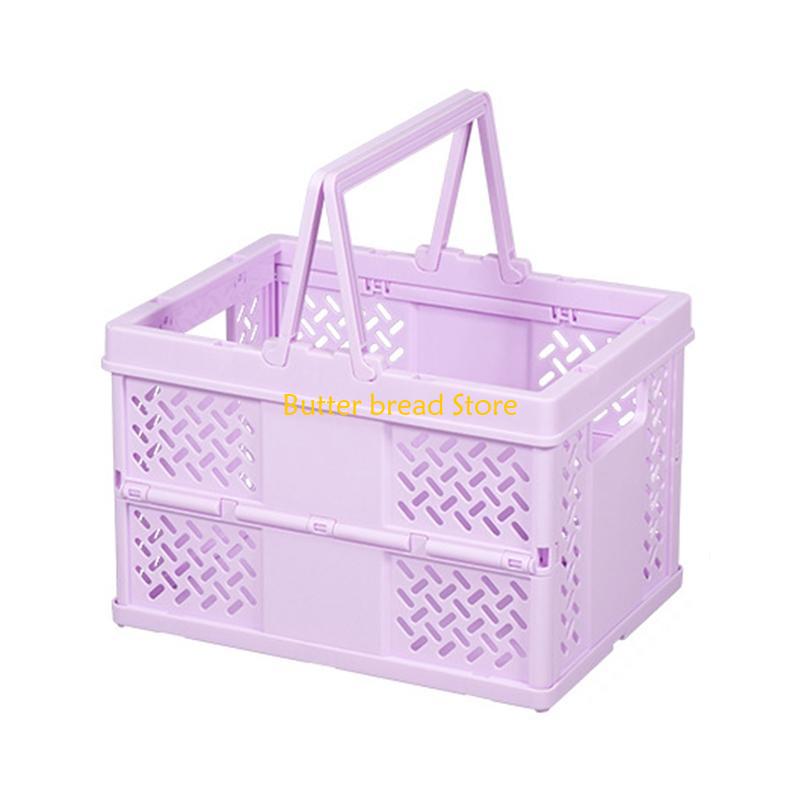 

W89C Foldable Basket Stacking Box Clutter Storage Box for Makeup