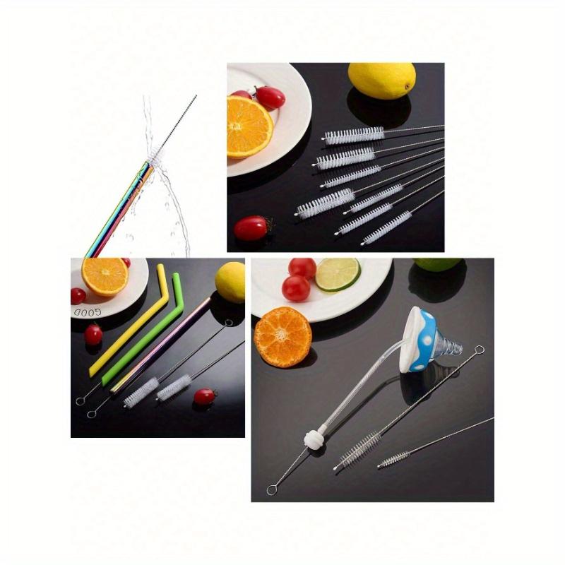 10pcs Stainless Steel Straw Cleaning Brush, Reusable and Multi-Purpose Straw Cleaner for Home Kitchen Use, Kitchen, Christmas Gift