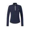 Fila Fleece Lined Warm Fashion Classic Simple Casual Sports Training Tennis Versatile Half Zip Slim Fit Knitted Long Sleeve T-Shirt A11W613201FBU