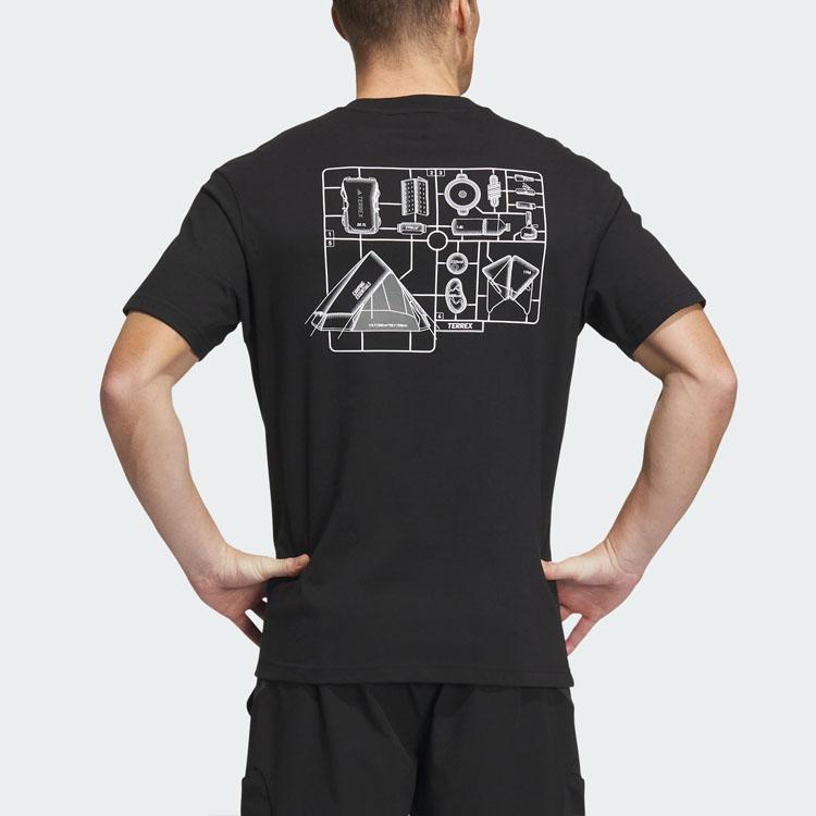 adidas Campyx Graphic Logo Short Sleeve Tee Unisex Black IC1948