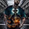 3D Printed Halloween Men's Long Sleeve Crew Neck Casual T-Shirt