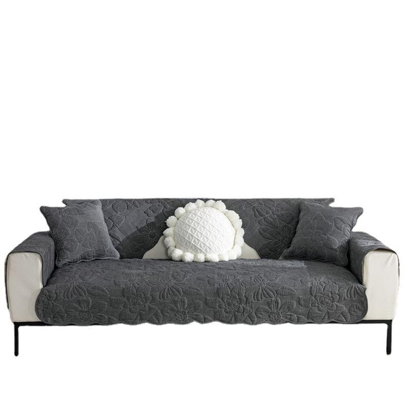 

Универсальная хлопковая стеганая диванная подушка с вышивкой Four Seasons, простая корейская ткань, нескользящая диванная подушка, полотенце 70*70cm