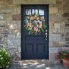 Artificial Flower Wreath Realistic Look Seasonal Floral Wreath Wall Decor Lively Hues House Decoration for Easter, Wedding