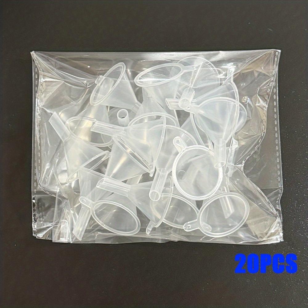 20-pack/50-pack of Small Transparent Funnels, Narrow-mouth Plastic Funnels 20PCS