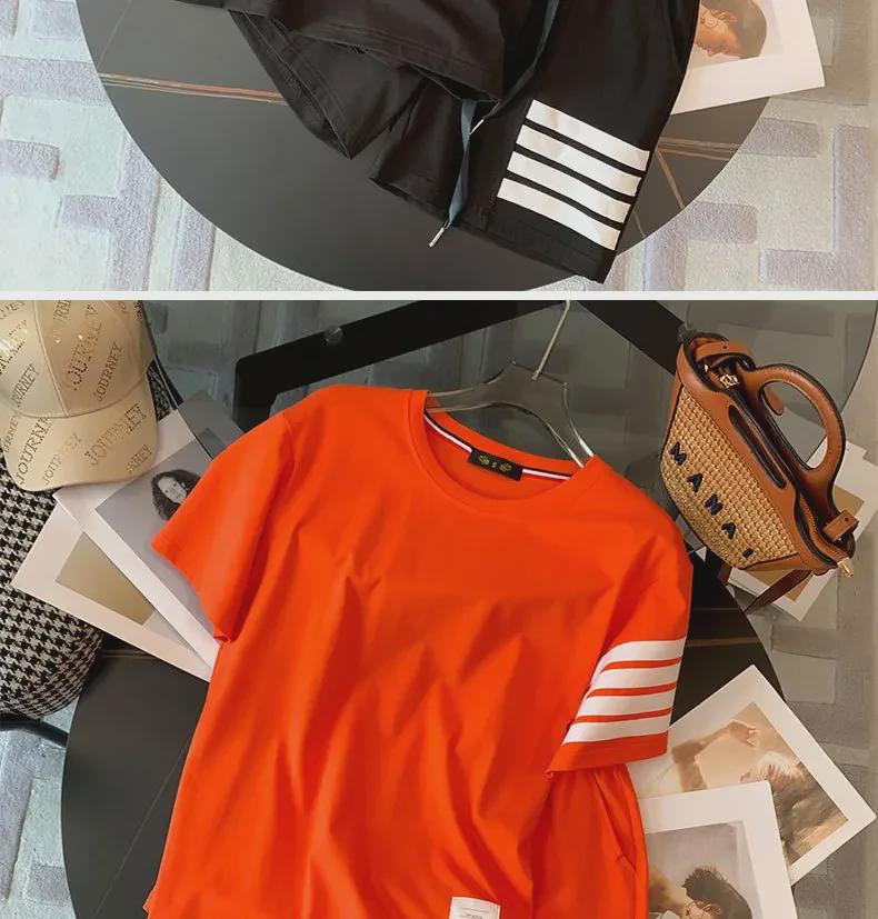 2025 TB Women's Four-Bar Sports and Leisure Shorts Set - Classic Fashion Two-Piece Suit for Summer