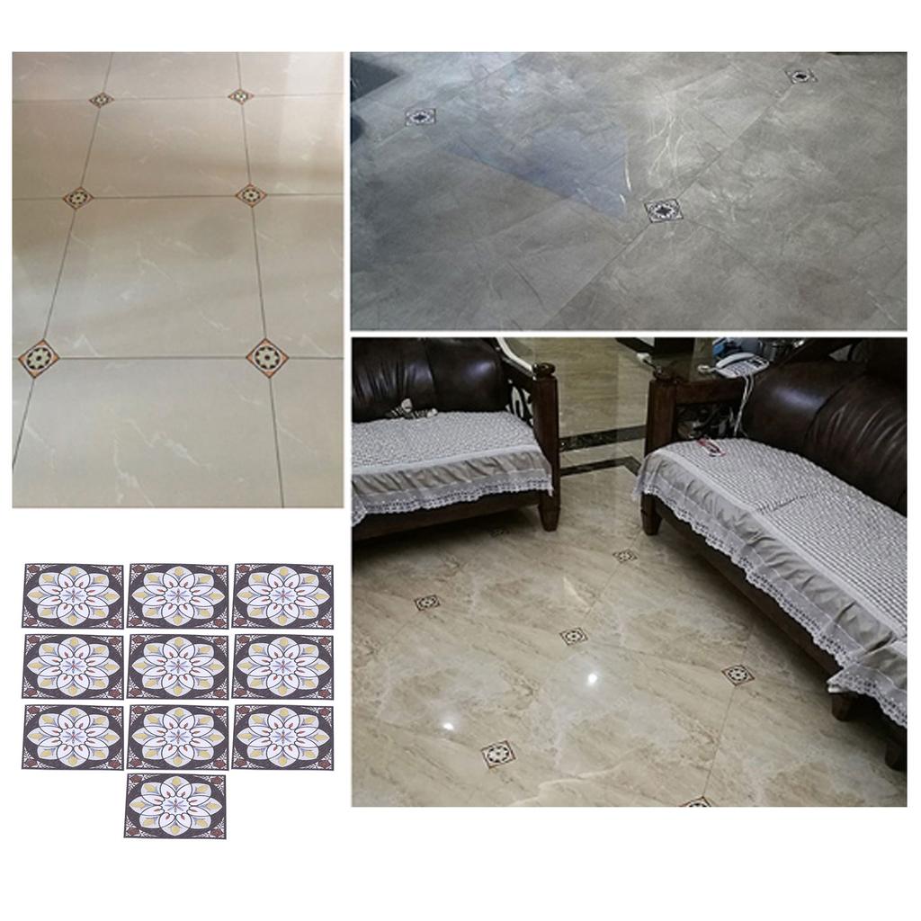 20PCS Self Adhesive Tile Diagonal Sticker Waterproof Tile Floor Wall Stickers Floor Decals