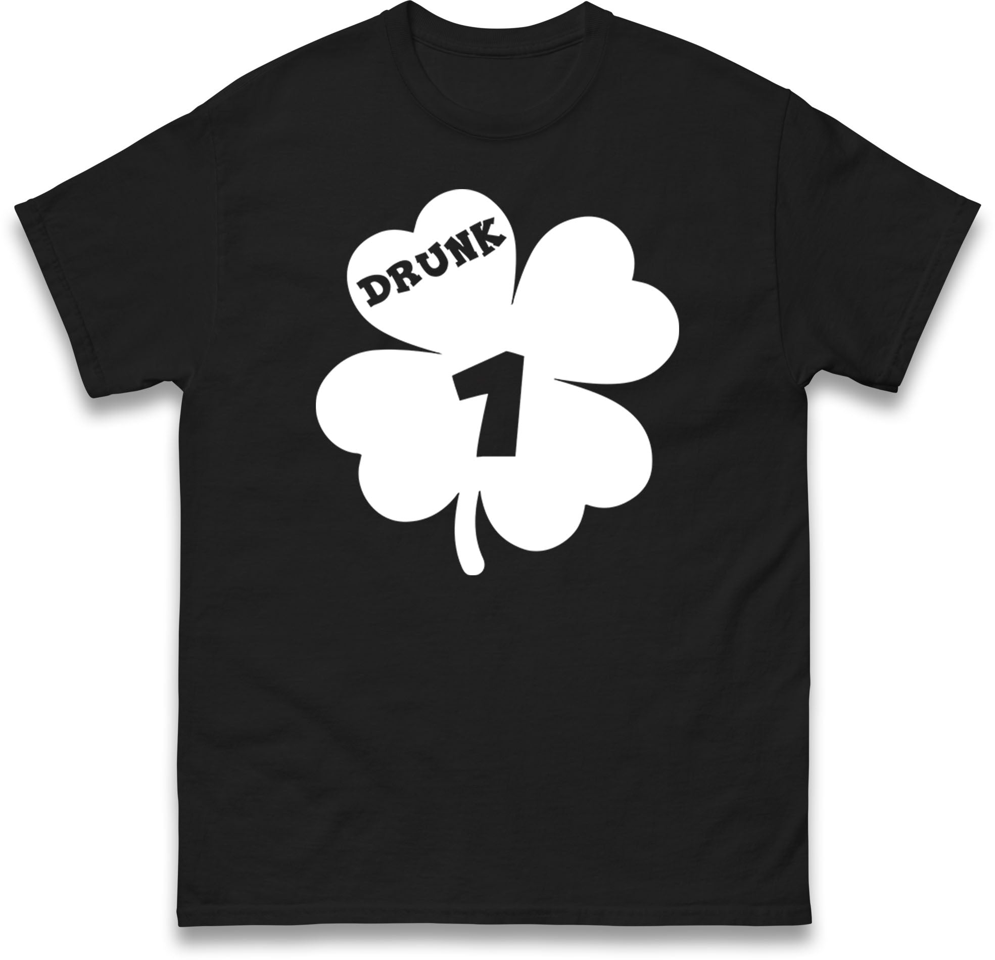 

Drunk 1 St Patricks Day Mens T Shirt Womens Tops Tees Beer Drinking Top XL