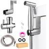 304 Stainless Steel  Handheld Toilet Bidet Faucet Sprayer No Punch Bathroom Hand Sprayer Shower Head Self Cleaning Sprayer