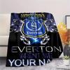 1 Stück Personalisierte Decke mit Everton FC Muster aus Flanell Geeignet für Alle Jahreszeiten für Heimdekoration Wärme und Komfort Geschenke Feiertagsgeschenk