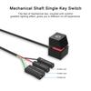2M External Desktop Computer Power Button Switch Mechanical Key PC Extension Cable PC Start Power On Off Switch for Home Office