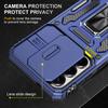 For Samsung Galaxy S26 Case Kickstand Slide Lens Lid PC + TPU Drop-Proof Phone Cover