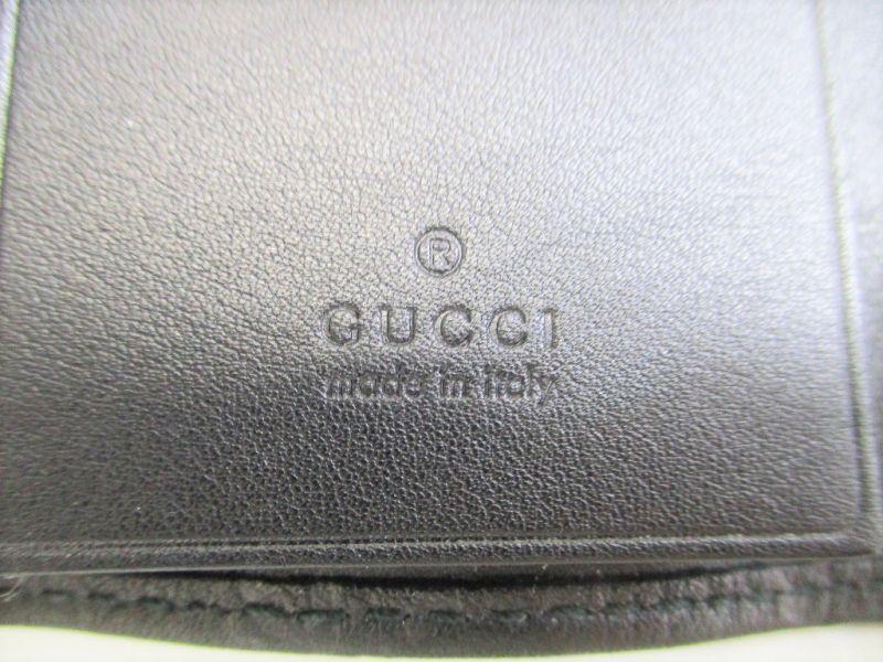 Authentic GUCCI Interlocking G Black Leather 6 Pics Key Cases #8481  Open Box
