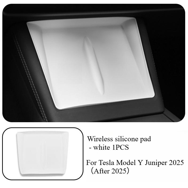 For Tesla Model Y Juniper 2025 Central Control Storage Box Rear Air Outlet Screen Frame Car White Trim Interior Suit Accessories