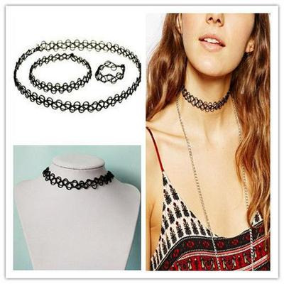 Handmade Retro Harajuku Woven Necklace, Bracelet, and Ring Set for Women