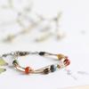 Ethnic Style Colorful Fashion Ceramic Bracelet Simple Vintage Handmade Woven Adjustable Bracelet Jewelry Accessories Gifts