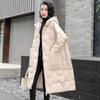 Winter Women Oversize Long Down Jacket Hooded Thick Warm Casual Pocket Parkas Snow Coat