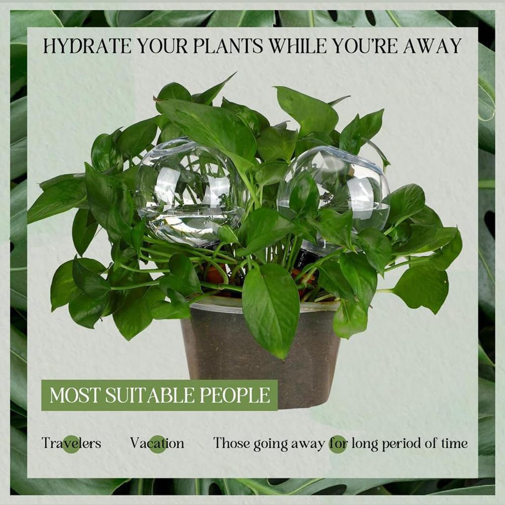 500ML Automatic Drip Irrigation System Portable Self Watering Plant Watering Bulbs for Garden Flower Plants Watering Balls Stake