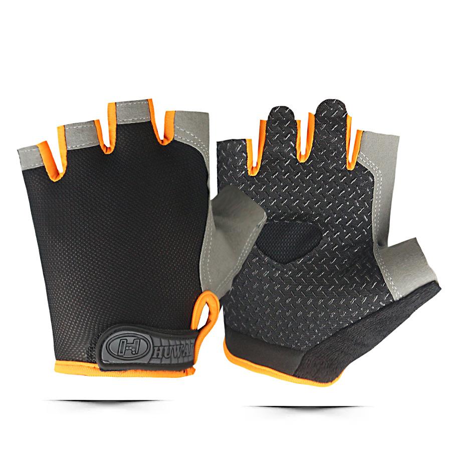 Half-finger Gloves Outdoor Cycling Sports Summer Sun Protection Yoga Driving Shock Absorption Non-slip Silicone Disc Mesh Breathable Design