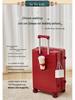 Red Wedding Dowry Suitcase: New Trolley Case for Brides & Grooms, with Password Lock and Leather Finish.
