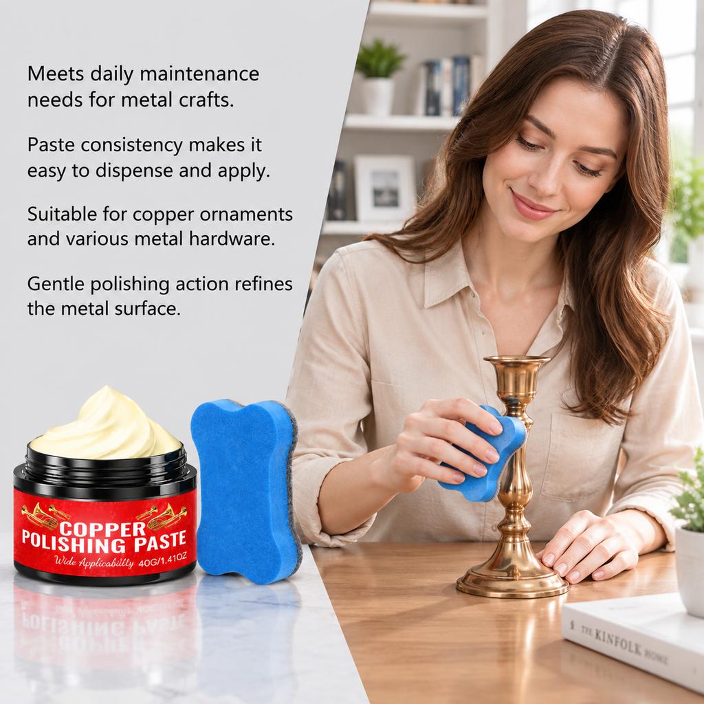 Copper Metal Polishing Paste Revive Dull Brass Surface Musical Instruments Clean Oxidation Antique Copper Tarnish Remover Cream