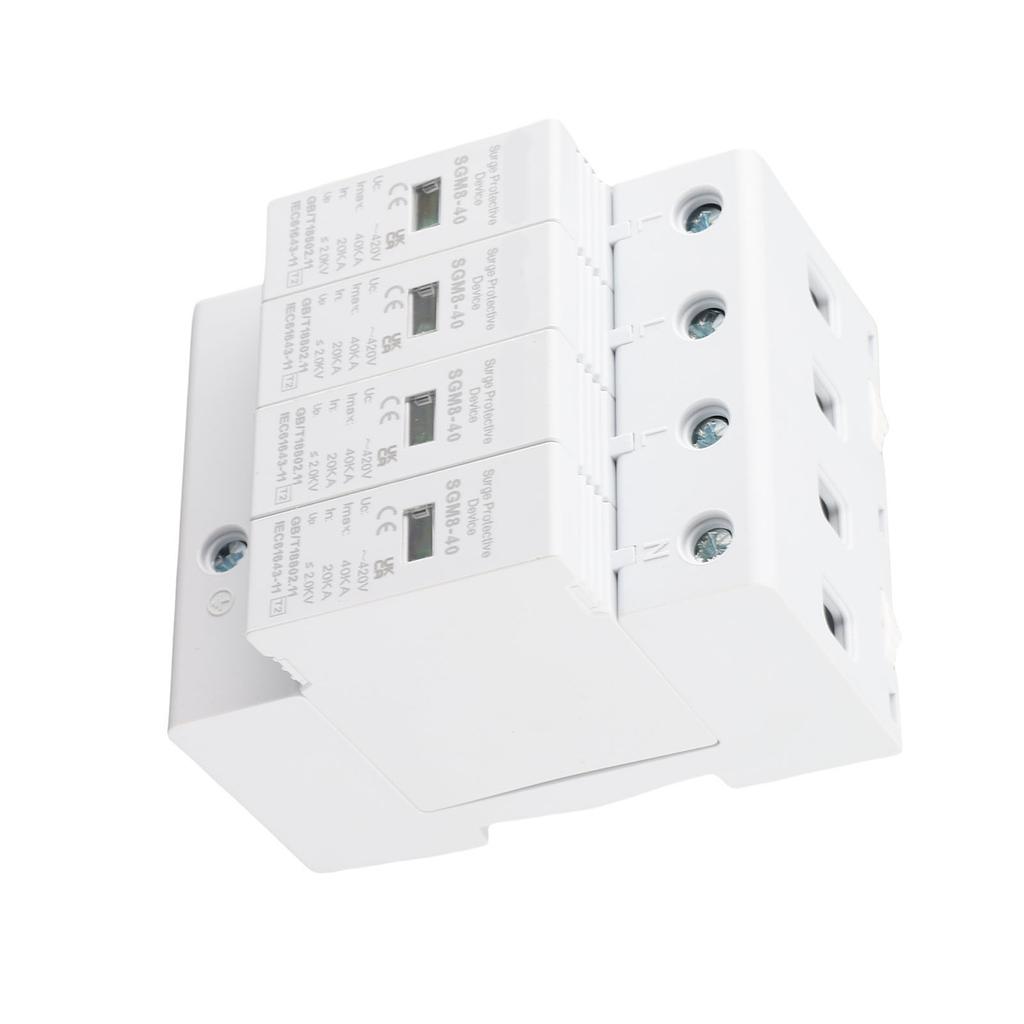 4P 40kA or, DIN Rail Arrester for Thunder, proof , Copper, Easy Installation, AC 420V 40 KA , Brand New