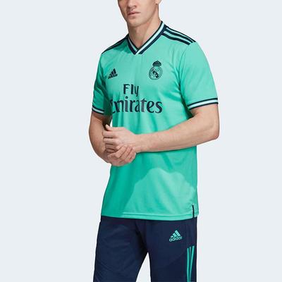 adidas Real Madrid Soccer Jerseys Men's Green Moderate Straight Fit EH5128