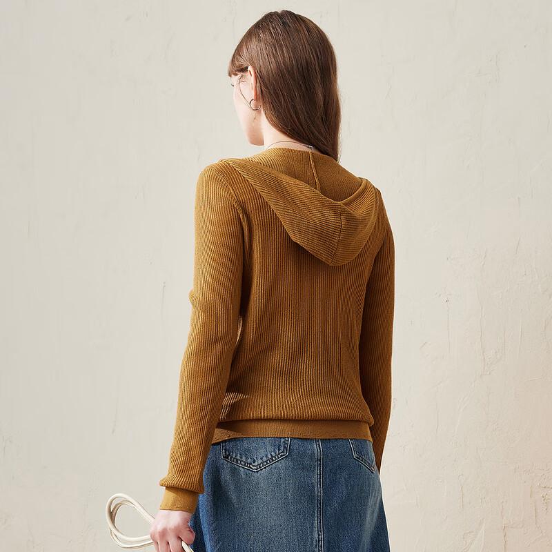 Komongboka Women's Thin Knit Hooded Wool Cardigan