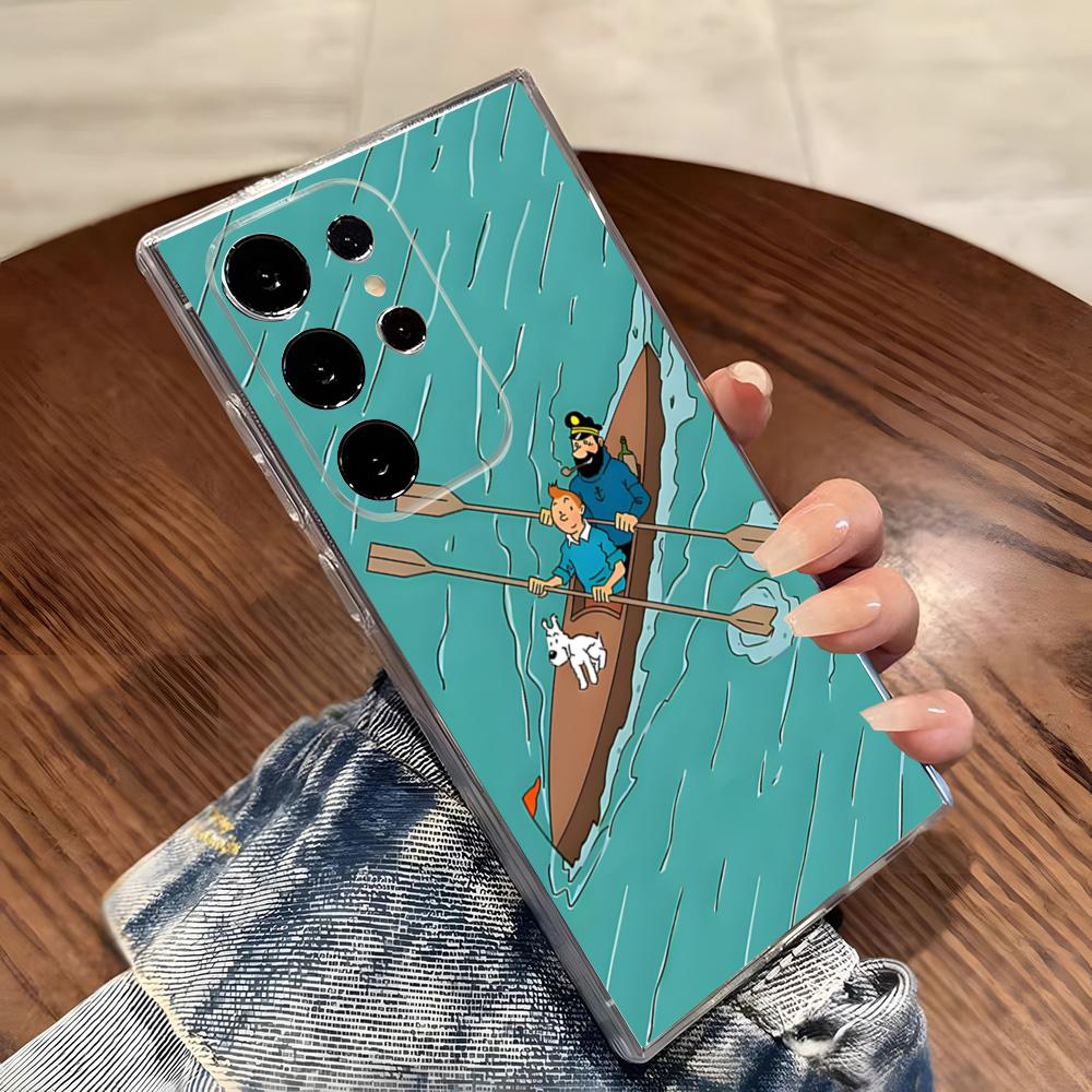 

T-The Adventures Of Tintin-N Phone Case For Samsung S26 S25 S24 Ultra S23 Fe S22 S20 S21 Plus Plus 5G Fe Transparent Cover Galaxy S23 Ultra