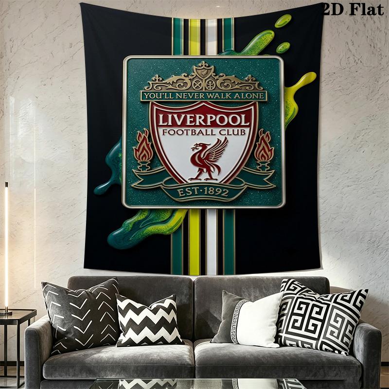 Frosty Liverpool Football Club Crest Tapestry Background Cloth Wallmounted Work Of Art Gift Background Wall Hanging Cloth