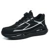Aoop Breathable Safety Work Shoes with Dial Steel Toe Stylish Work Size Men's Shoes, Buttons, Lightweight, Anti-Puncture, Anti-Slip, Wear-Resistant,